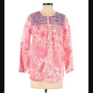 J.Crew Factory Store 3/4 Sleeve Print Shirt XS